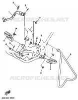SUPPORT / REPOSE PIEDS pour Yamaha YZ80J de 1997