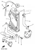 RADIATEUR / DURITES pour Yamaha YZ80K de 1998
