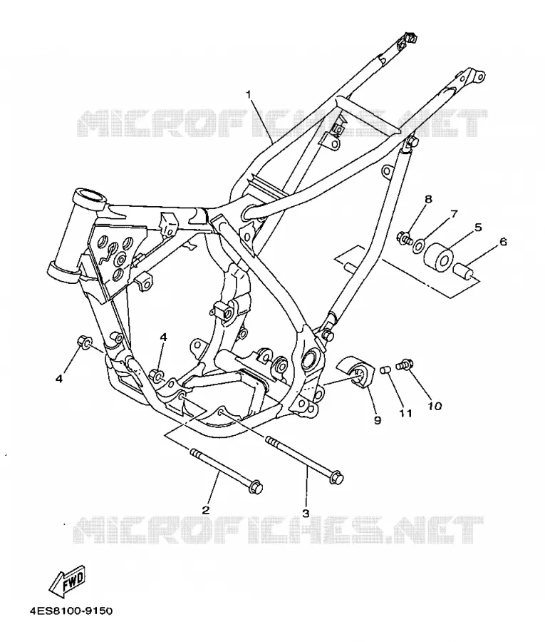 CADRE Yamaha MOTO 80 1999 YZ  YZ80L