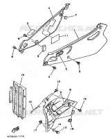 COUVERCLE LATERAL pour Yamaha YZ80LC de 1997