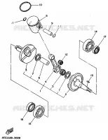 VILEBREQUIN / PISTON pour Yamaha YZ80LC de 1997