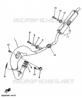 ECHAPPEMENT pour Yamaha YZ80LC de 1997