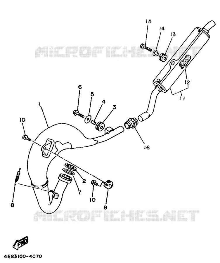 ECHAPPEMENT Yamaha MOTO 80 1999 YZ  YZ80LC