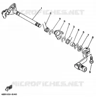AXE DE SELECTEUR / PEDALE pour Yamaha YZ80LW de 1998