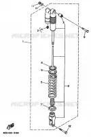 AMORTISSEUR ARRIERE pour Yamaha YZ80LW de 1998