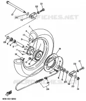 ROUE ARRIERE pour Yamaha YZ80LW de 1998