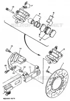 ETRIER DE FREIN ARRIERE pour Yamaha YZ80LW de 1998