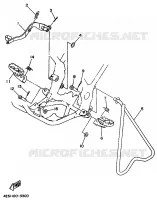 SUPPORT / REPOSE PIEDS pour Yamaha YZ80LW de 1998