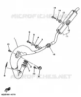 ECHAPPEMENT pour Yamaha YZ80LW de 1998