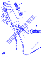 GUIDON ET CABLES pour Yamaha YZ80LWF de 1994