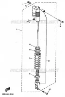 AMORTISSEUR ARRIERE pour Yamaha YZ80LWL de 1999