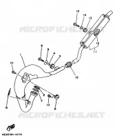 ECHAPPEMENT pour Yamaha YZ80LWL de 1999