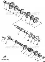 TRANSMISSION pour Yamaha YZ80LWL de 1999