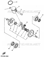 VILEBREQUIN / PISTON pour Yamaha YZ80LWL de 1999