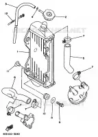 RADIATEUR / DURITES pour Yamaha YZ80LWL de 1999