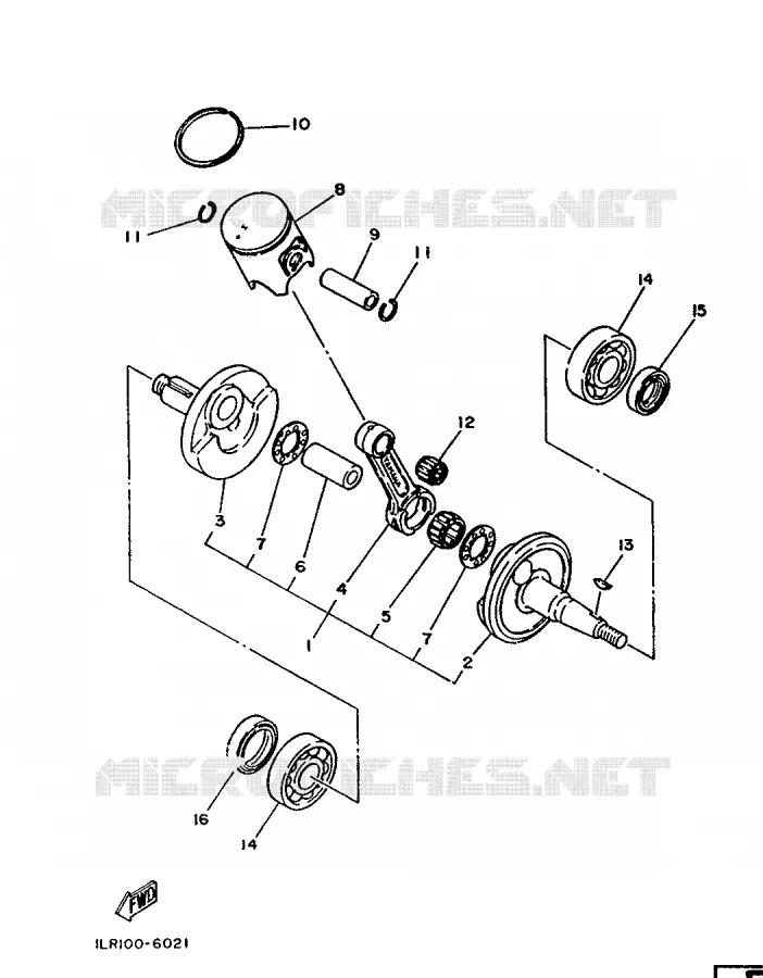 VILEBREQUIN / PISTON Yamaha MOTO 80 1992 YZ  YZ80T