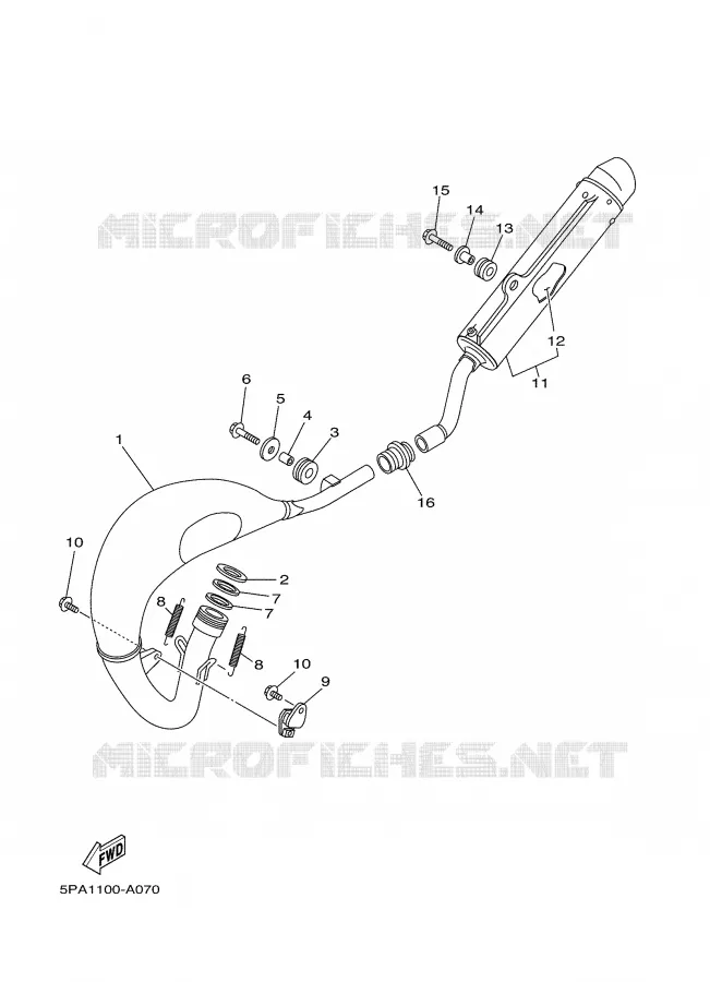 ECHAPPEMENT Yamaha MOTO 85 2002 YZ  YZ85