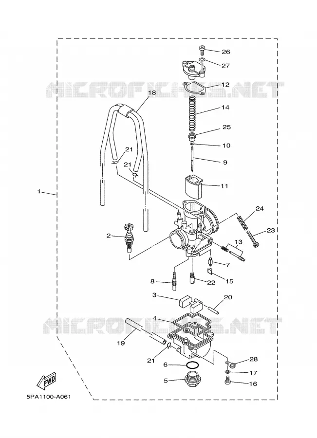 CARBURATEUR Yamaha MOTO 85 2004 YZ  YZ85