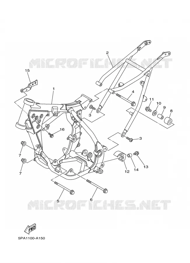 CADRE Yamaha MOTO 85 2007 YZ  YZ85