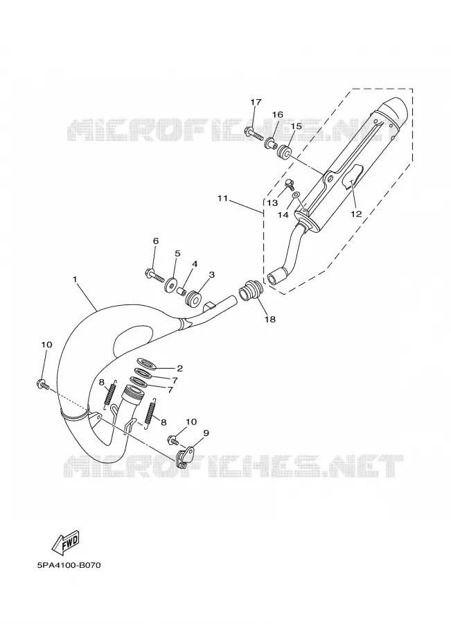 ECHAPPEMENT Yamaha MOTO 85 2007 YZ  YZ85