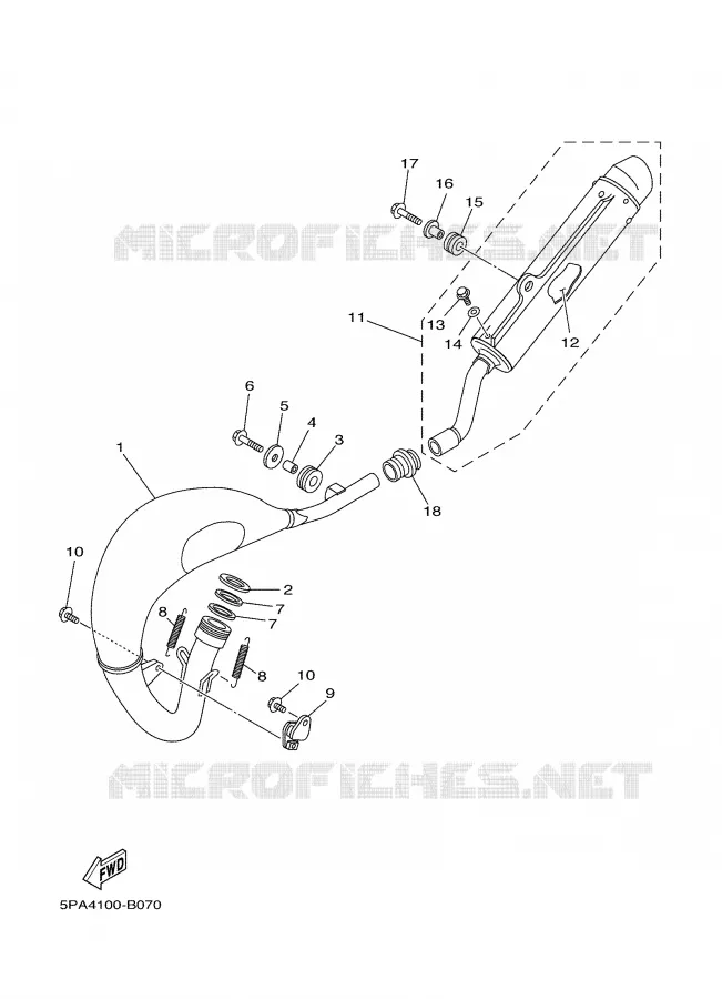 ECHAPPEMENT Yamaha MOTO 85 2008 YZ  YZ85