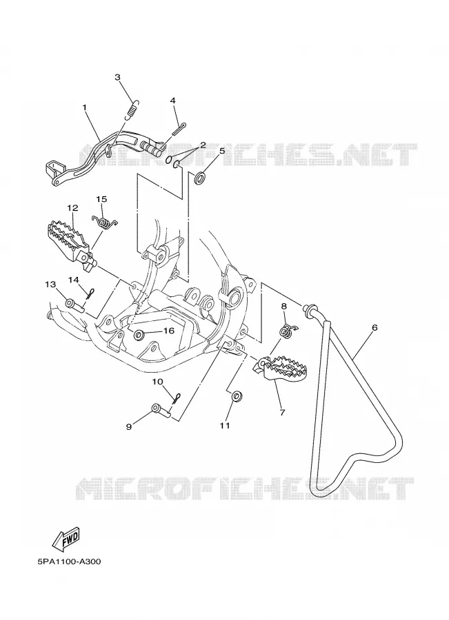BEQUILLE / REPOSE PIEDS Yamaha MOTO 85 2008 YZ  YZ85