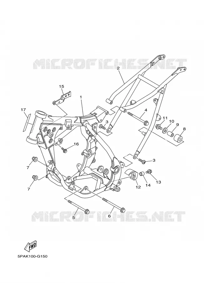 CADRE Yamaha MOTO 85 2008 YZ  YZ85