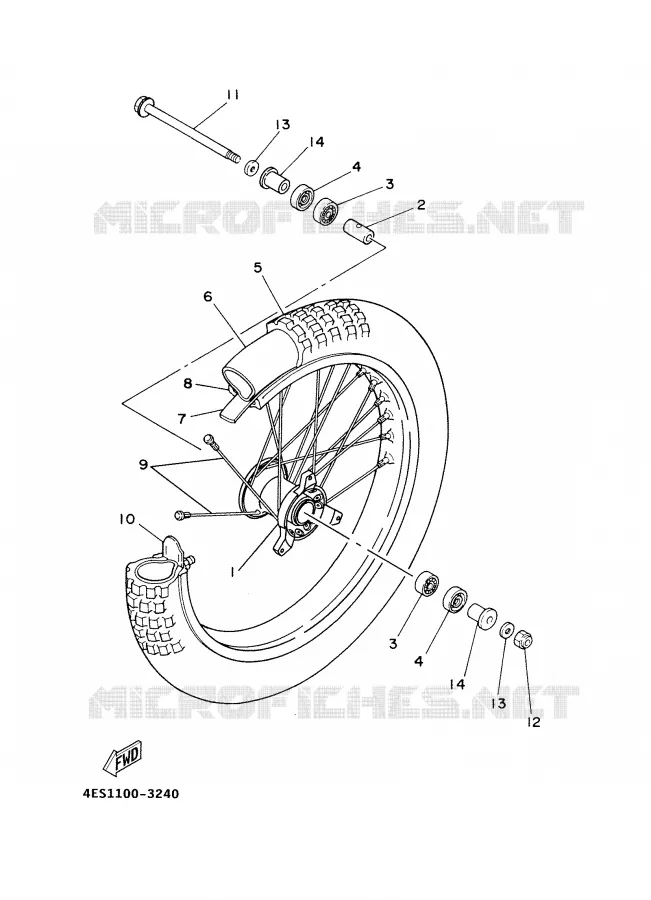 ROUE AVANT Yamaha MOTO 85 2002 YZ  YZ85P