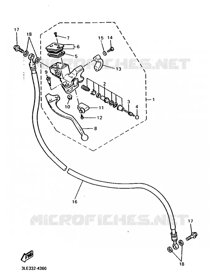 MAITRE CYLINDRE AVANT 2 Yamaha MOTO 1000 1996 THUNDERACE  YZF1000R