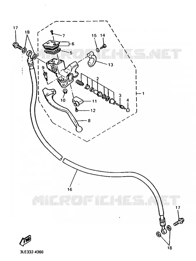 MAITRE CYLINDRE AVANT 2 Yamaha MOTO 1000 1996 THUNDERACE  YZF1000R