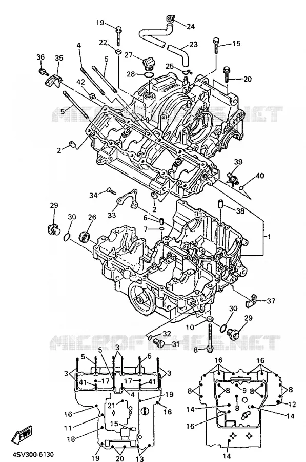 CARTER MOTEUR Yamaha MOTO 1000 1997 THUNDERACE  YZF1000R