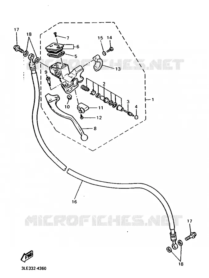 MAITRE CYLINDRE D'EMBRAYAGE Yamaha MOTO 1000 1998 THUNDERACE  YZF1000R