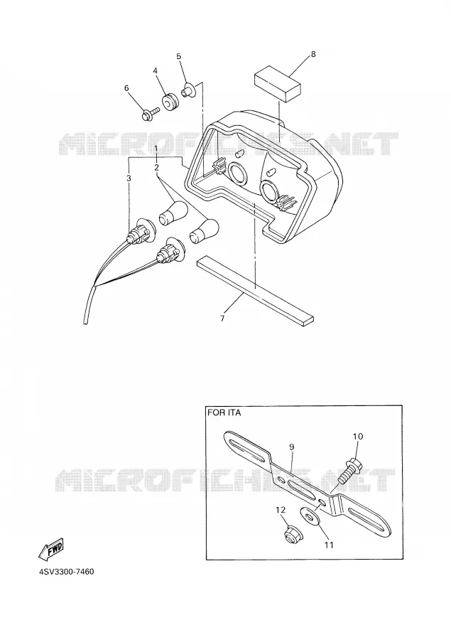 FEU ARRIERE Yamaha MOTO 1000 2001 THUNDERACE  YZF1000R